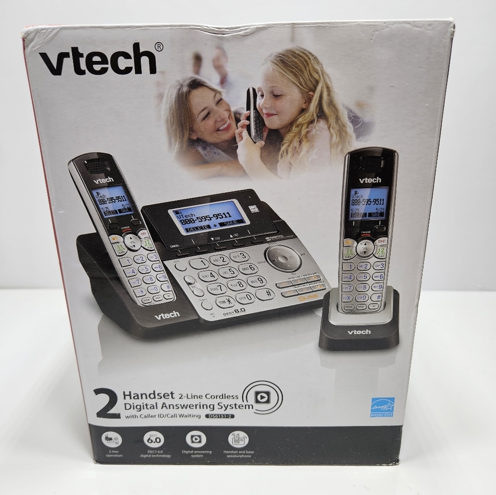 VTech 2 Handset/ 2Line Cordless Phone System and Digital Answering Machine